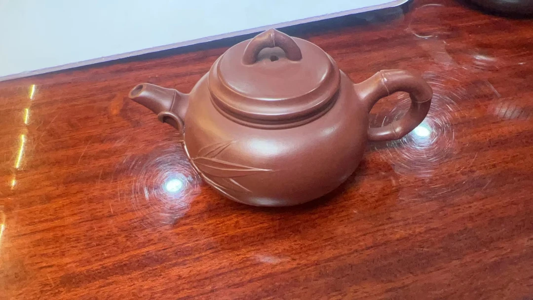 DT1182竹节水平龙血砂钱兴芳[琦]精工全手紫砂壶