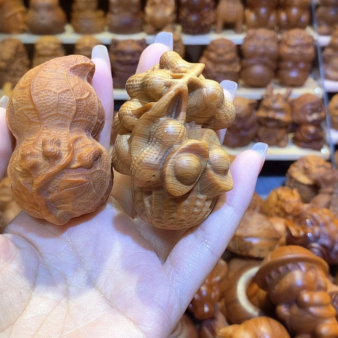 木崖柏手把件一物一拍