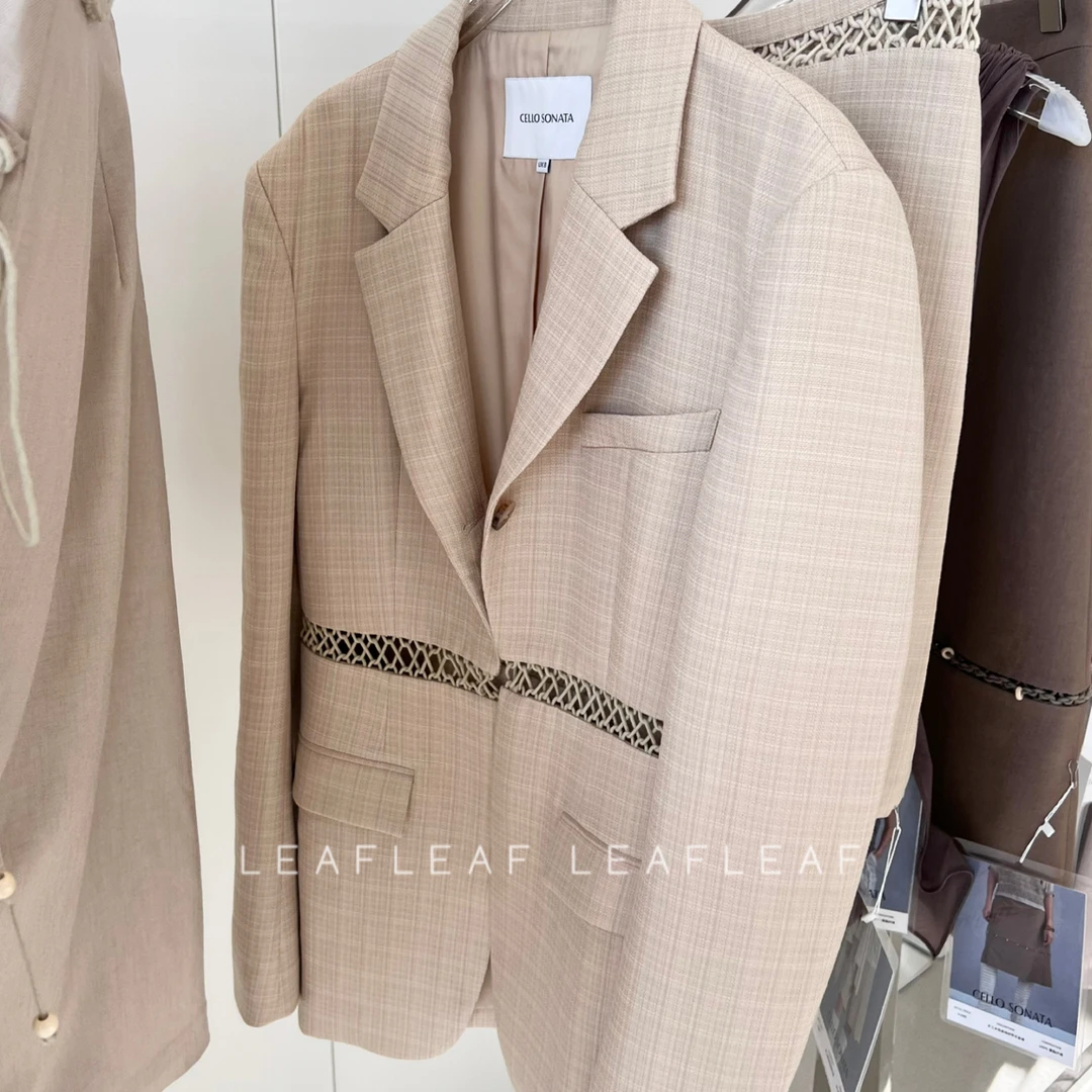 CELLO SONATA 手工编织镂空西装外套 LEAFLEAF设计师品牌