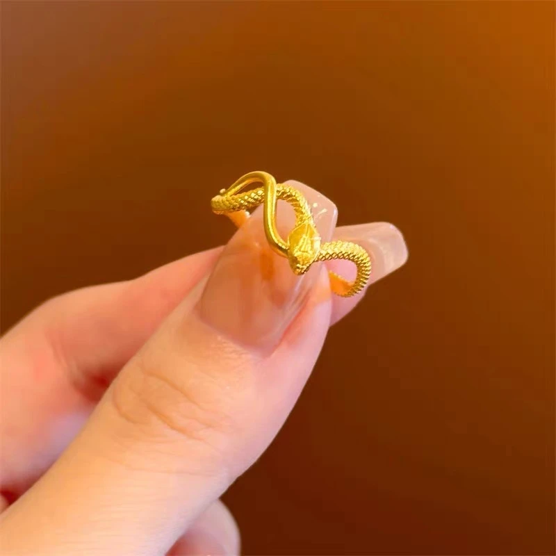 铜合金戒指 小蛇戒指环女新中式复古精致时尚气质小众设计配饰品