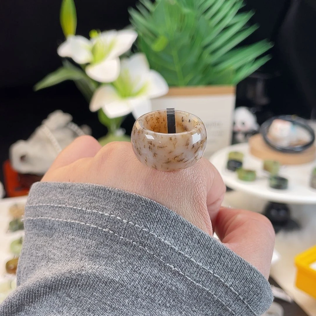 和田玉未镶嵌戒指E95糖草花墩墩18.1不退换