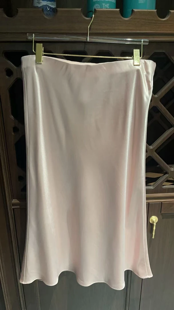 高级感缎面松紧腰百搭垂坠感春夏半身鱼尾裙