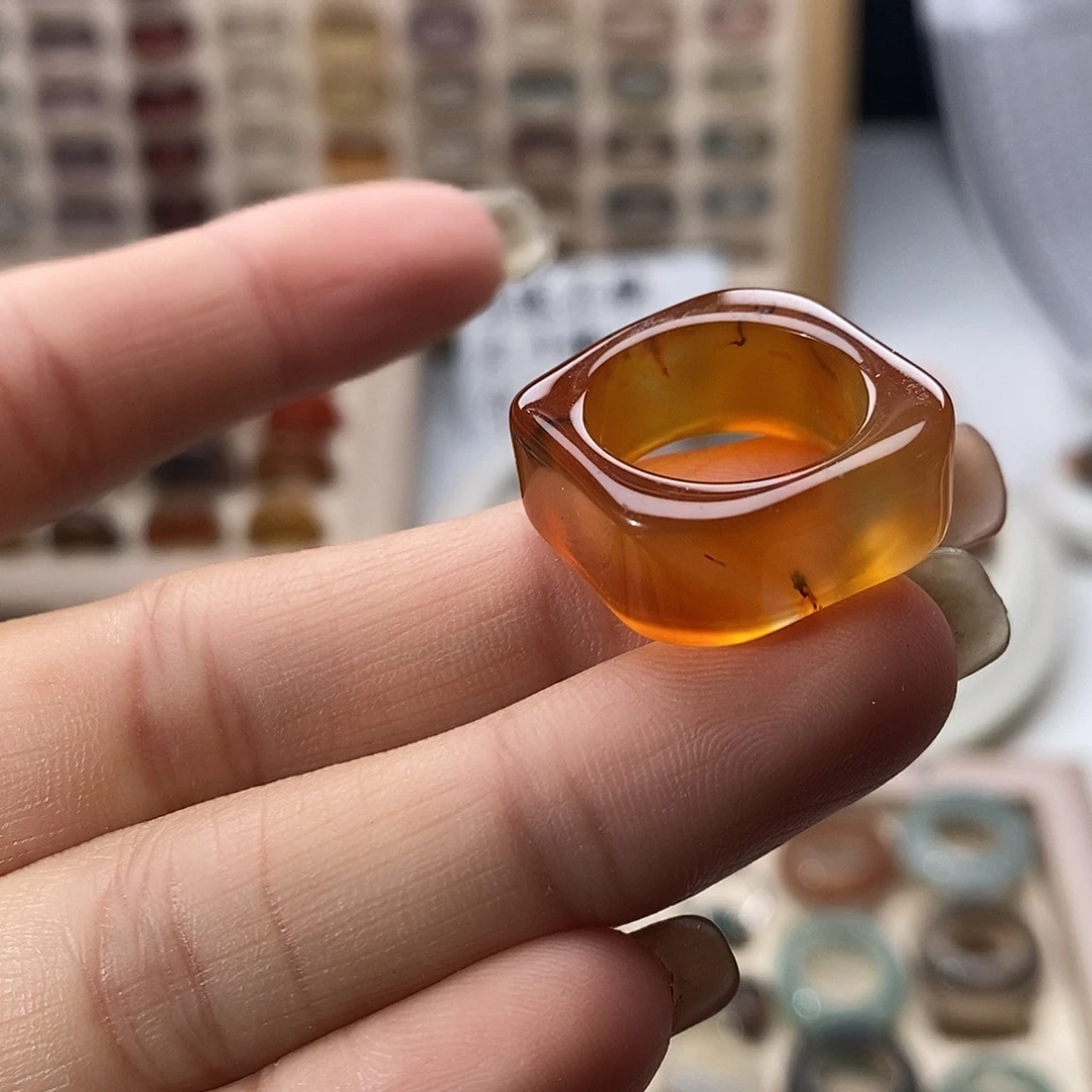 未镶嵌戒指玛瑙/玉髓A34不退换港10