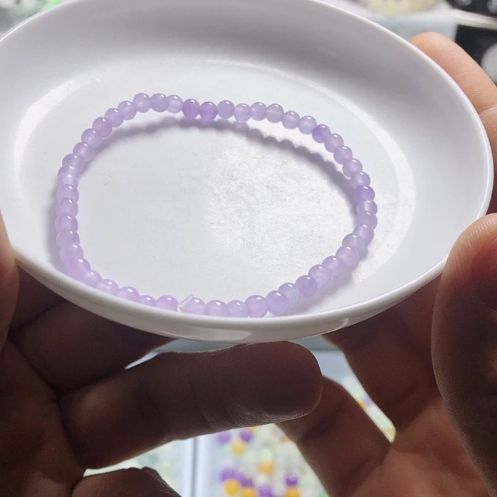 N***J无非金属卡4紫色散珠手串可挑选