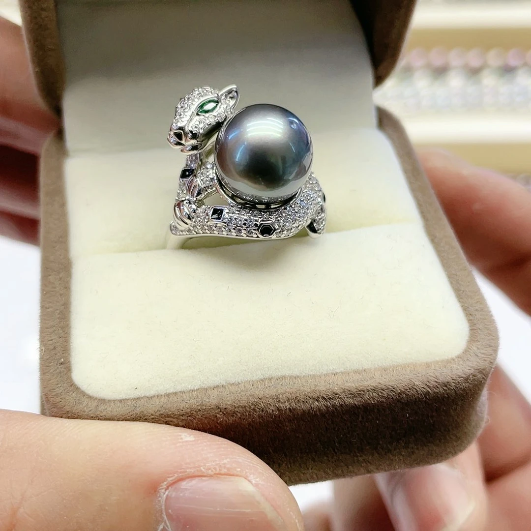 海水珍珠戒指银S925镶嵌