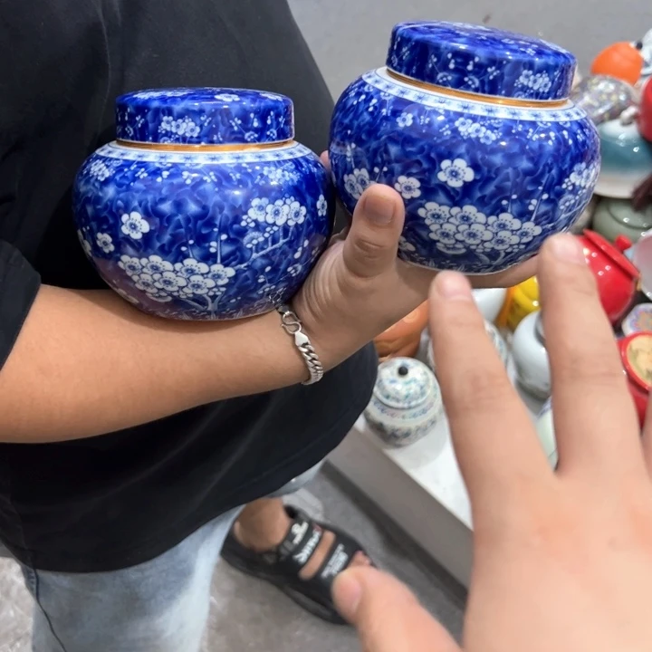 瑕疵福利品陶瓷茶叶罐介意勿拍
