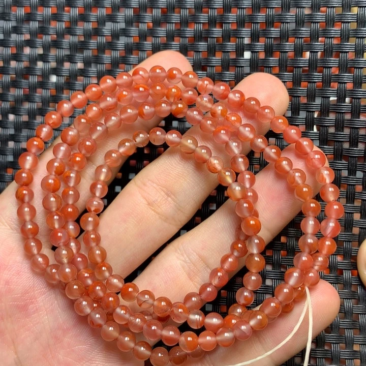 南红玛瑙未镶嵌手链4+’mm