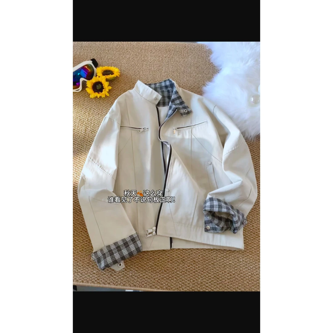 重工哈灵顿夹克cleanfit男春秋棉布飞行员外套时尚休闲立领棒球服