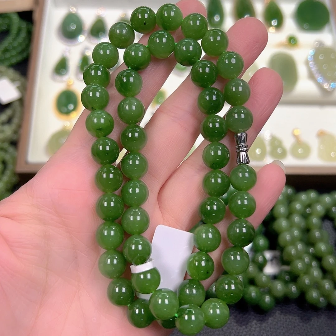 和田玉（碧玉）未镶嵌颈饰时尚妈妈项链卡9