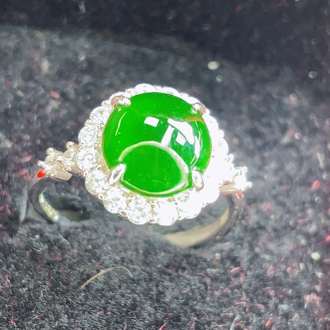 翡翠吊坠(不含链)银S925镶嵌