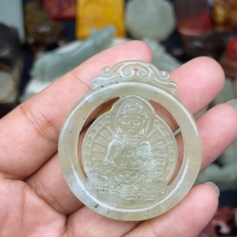 蛇纹石玉未镶嵌颈饰43