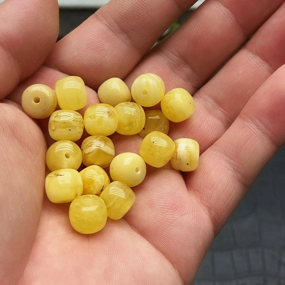 未镶嵌蜜蜡珠宝奇石10毫米老型微瑕随机一颗