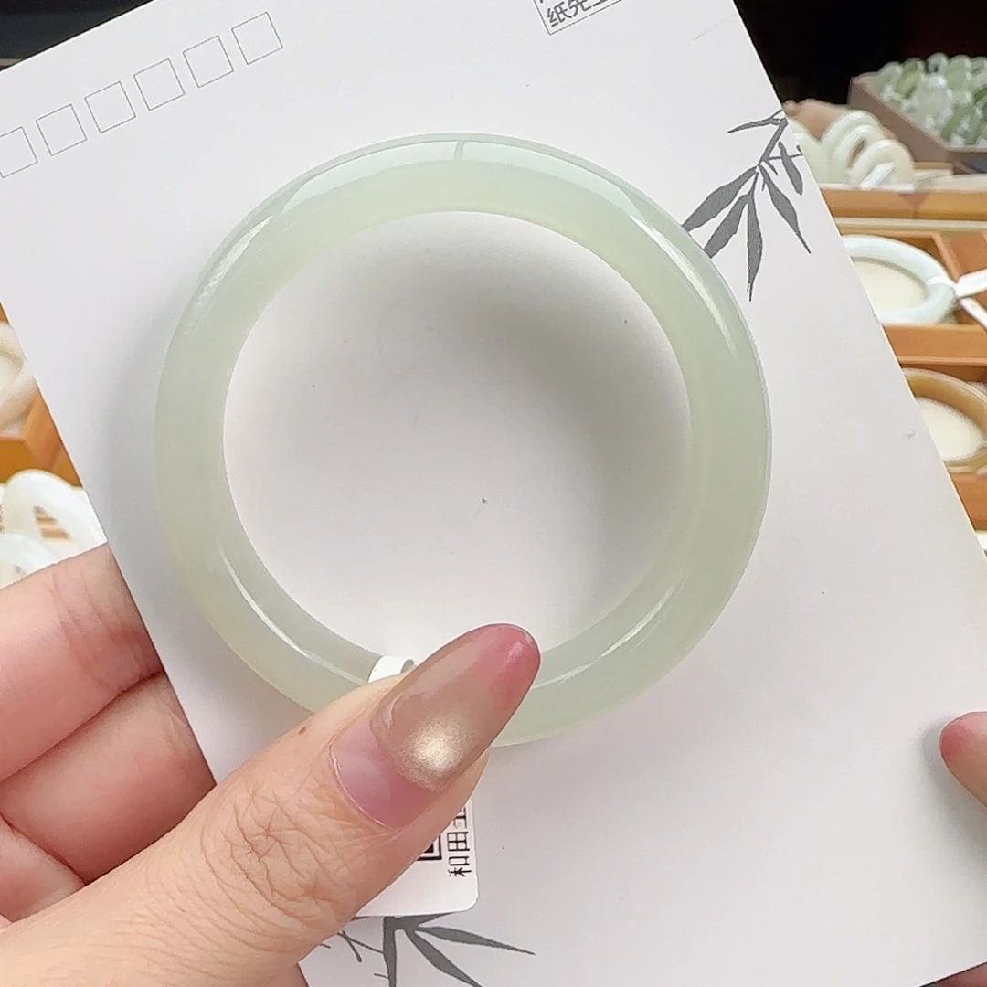 和田玉未镶嵌手镯52-53