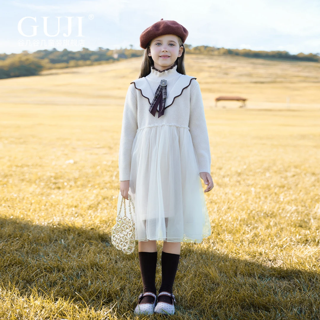 女童连衣裙秋冬装2024新款裙子中大童冬季儿童长袖公主裙儿童纱裙