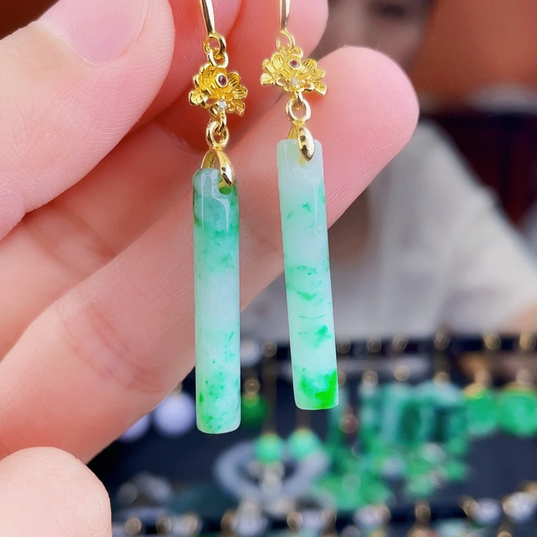 翡翠未镶嵌耳饰饰品