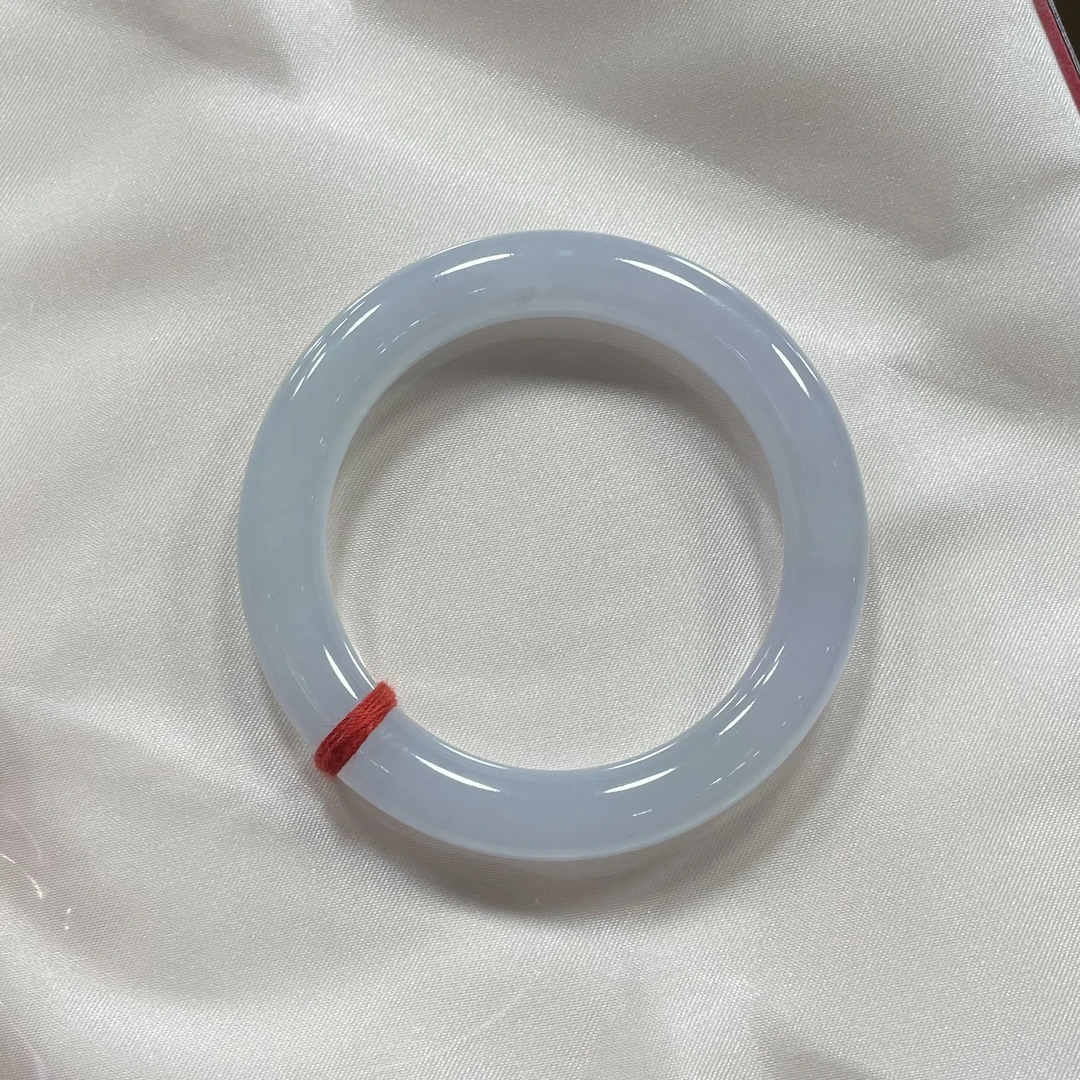 天然翡翠紫罗兰圆条 五十一点八圈口 圆条