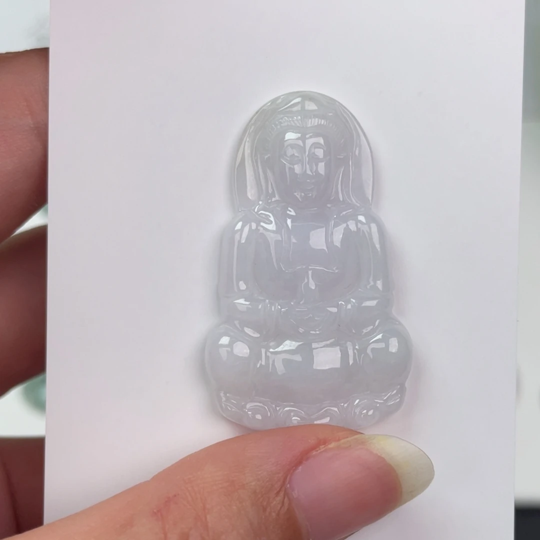 翡翠未镶嵌颈饰观音