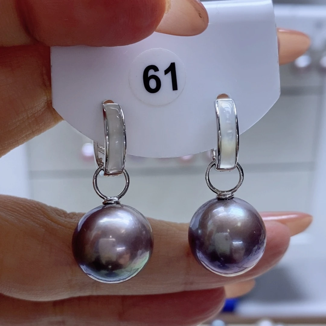 淡水珍珠耳饰银S925镶嵌被****天