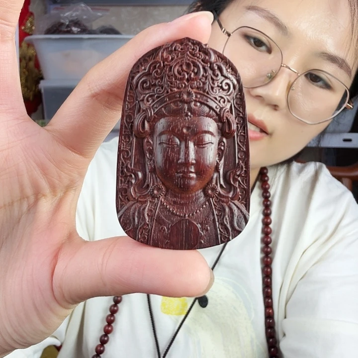 檀香紫檀（小叶紫檀）小叶紫檀观音牌