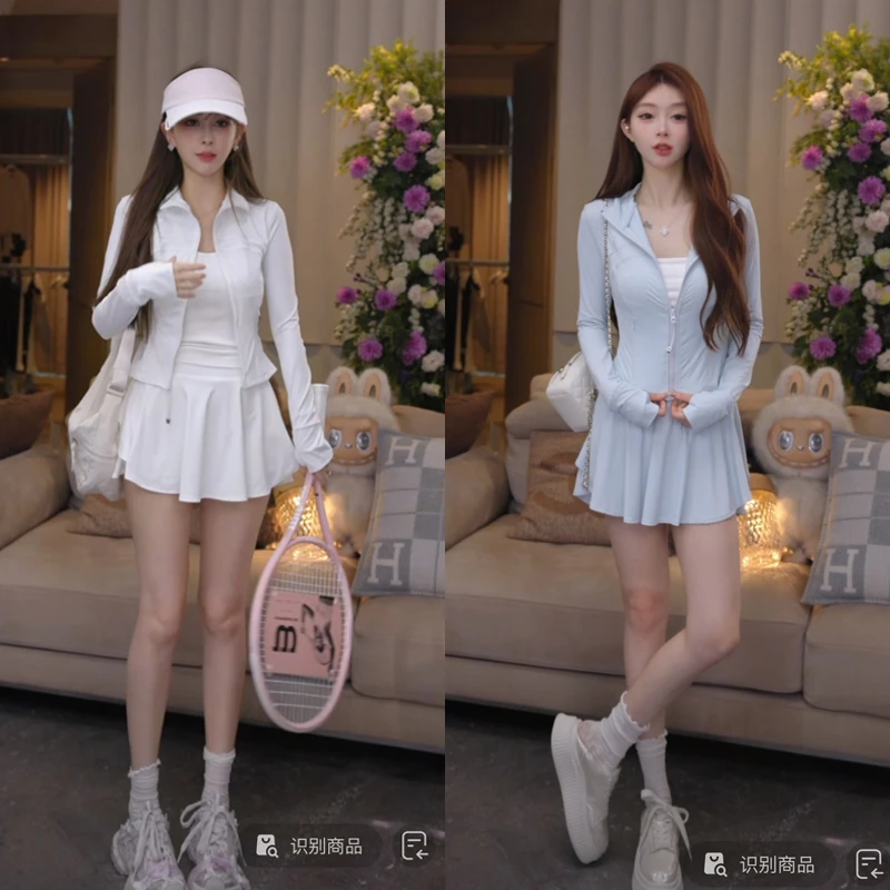 【mimius】琳琳 网球少女～防晒凉感收腰修身外套+裙裤 G04201