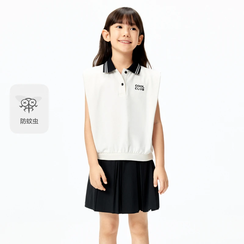 littlemoco童装夏装男女童防蚊虫背心无袖Polo衫上衣#KBE2TOP013