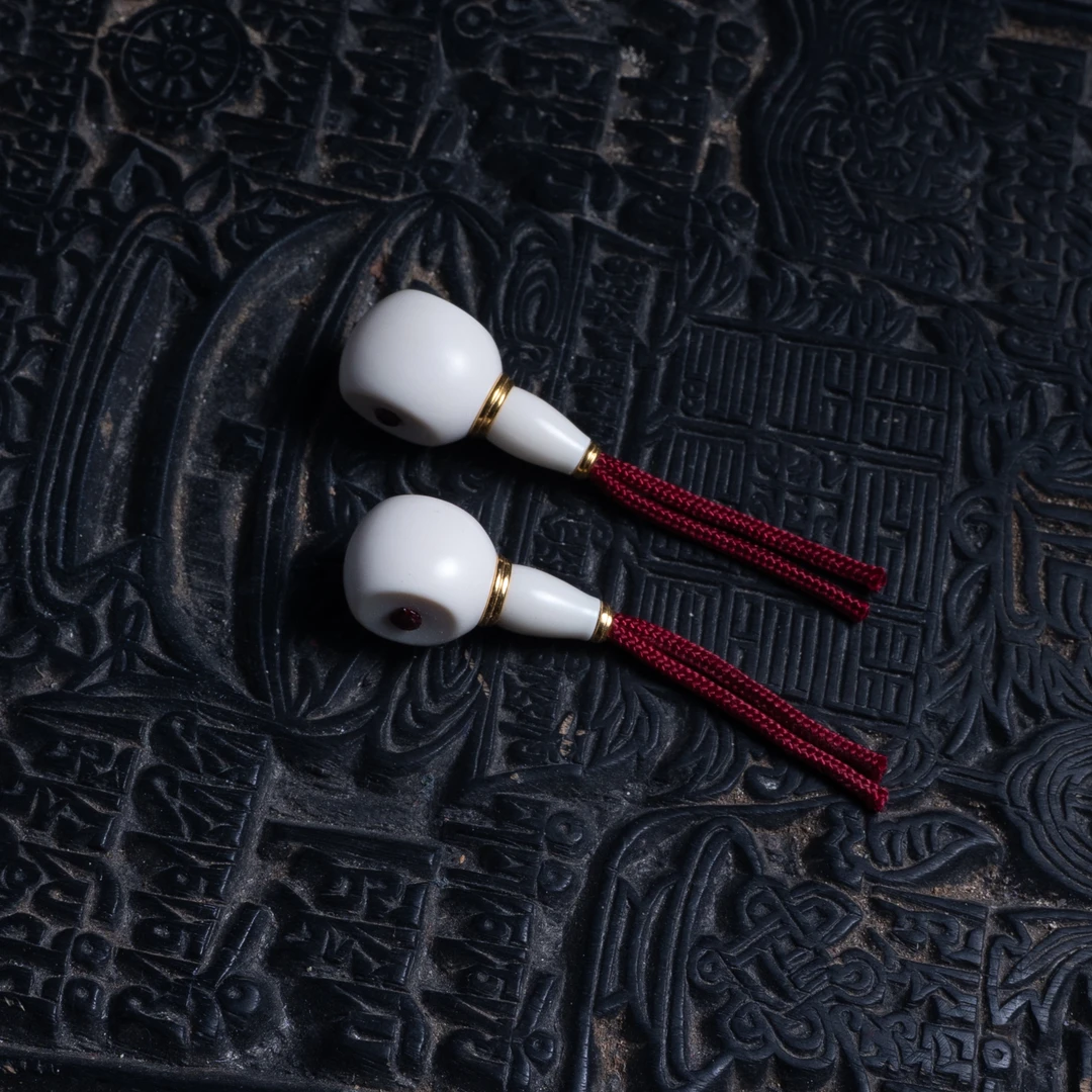 【予怀·猛犸➕24k】百香籽星月文玩猛犸三通24k热振·柏香籽手串三通