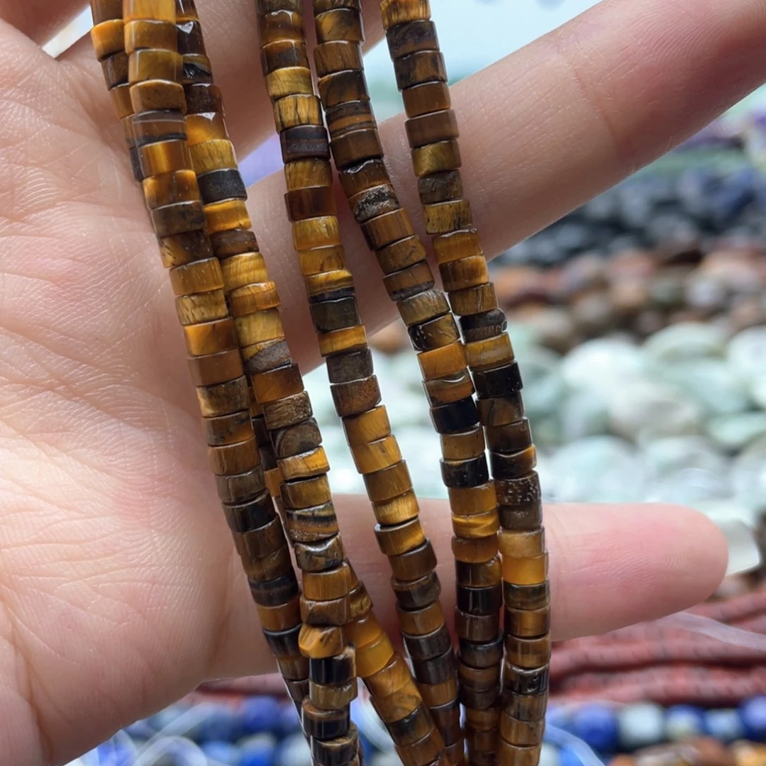 玛瑙/玉髓合金珠宝半成品一条装卡4虎眼直切