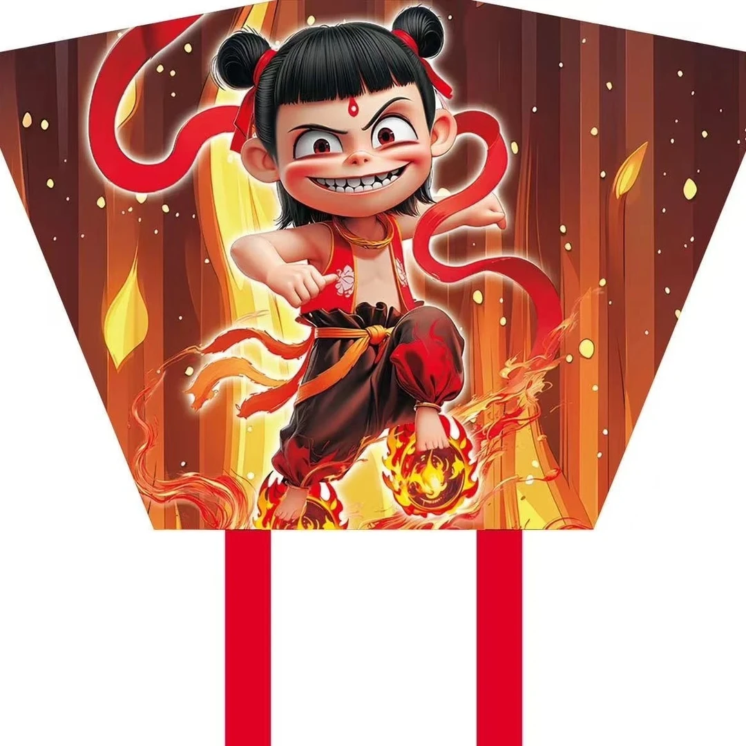 新款哪吒口袋风筝软体风筝儿童好收纳方便携带网红手持卡通微风飞