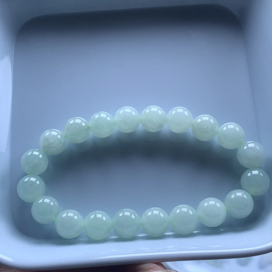 翡翠未镶嵌手串翡翠圆珠8.8