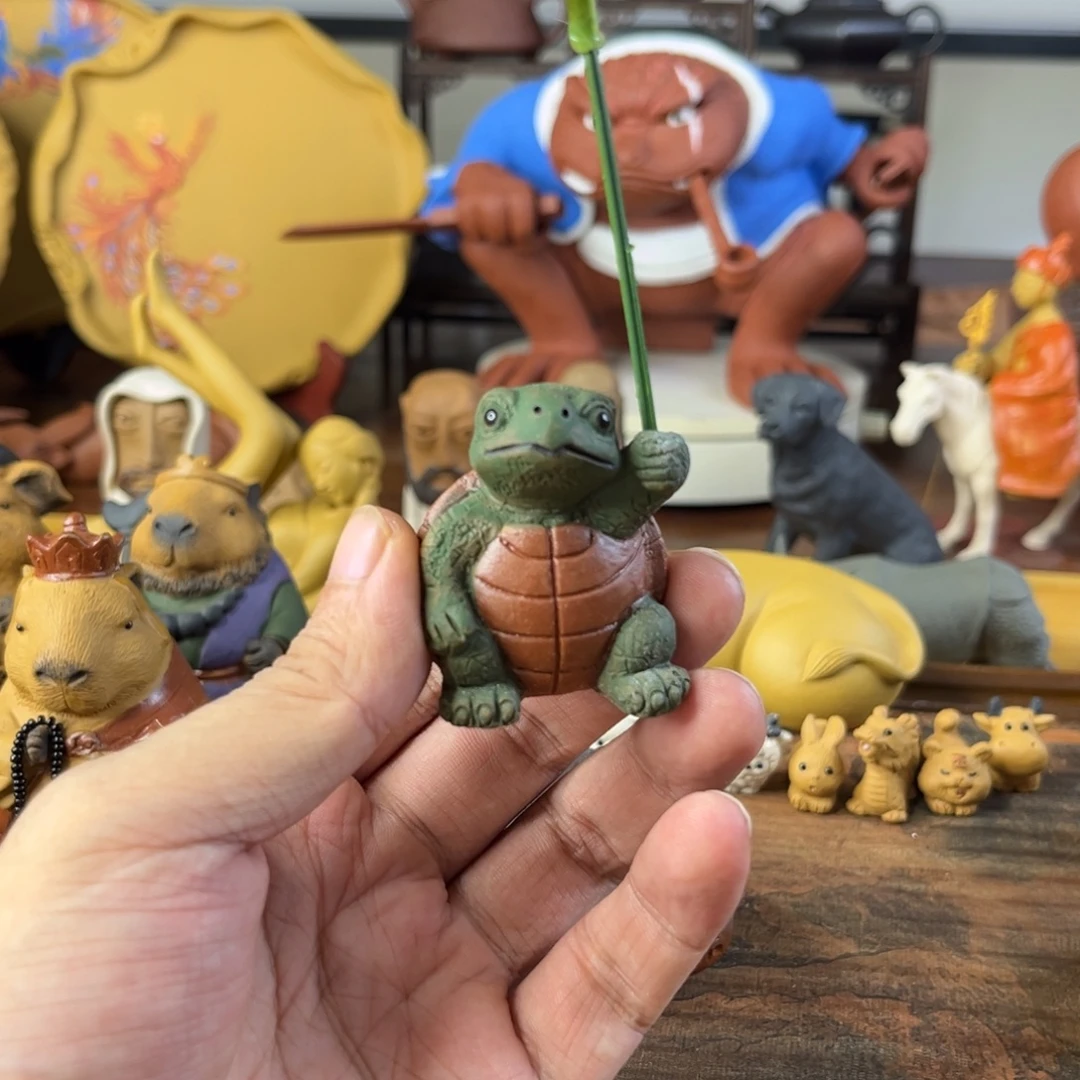 紫砂茶宠乌龟茶宠香插