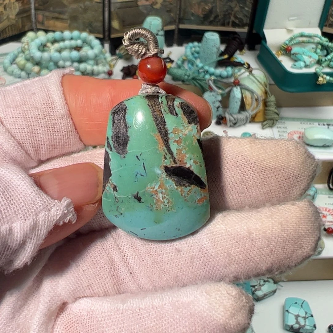 绿松石无事牌未镶嵌