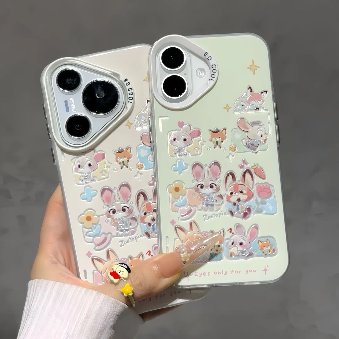 卡通朱迪尼克适用苹果16promax手机壳15pro华为P70vivo小米14oppo