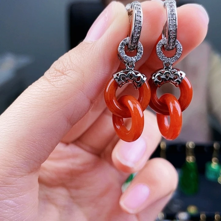 翡翠耳饰未镶嵌饰品