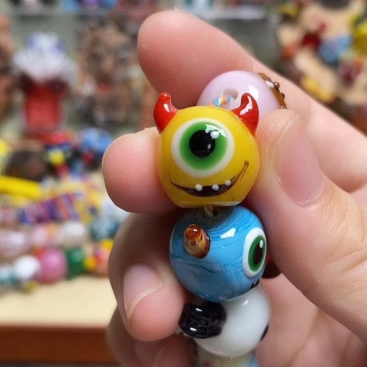 玻璃颈饰小恶魔珠008