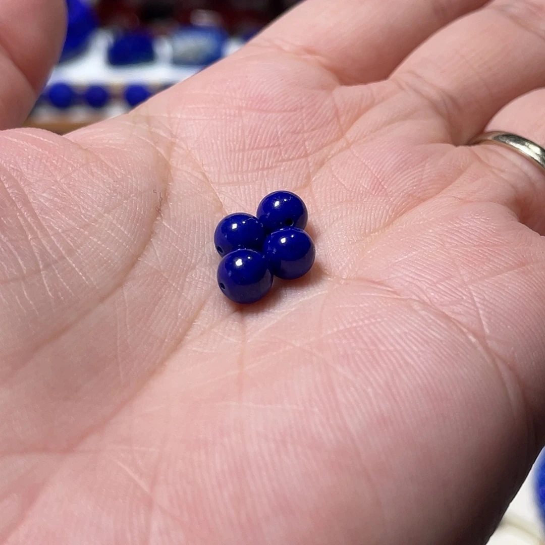 嘣***恰未镶嵌青金石6mm单珠4颗