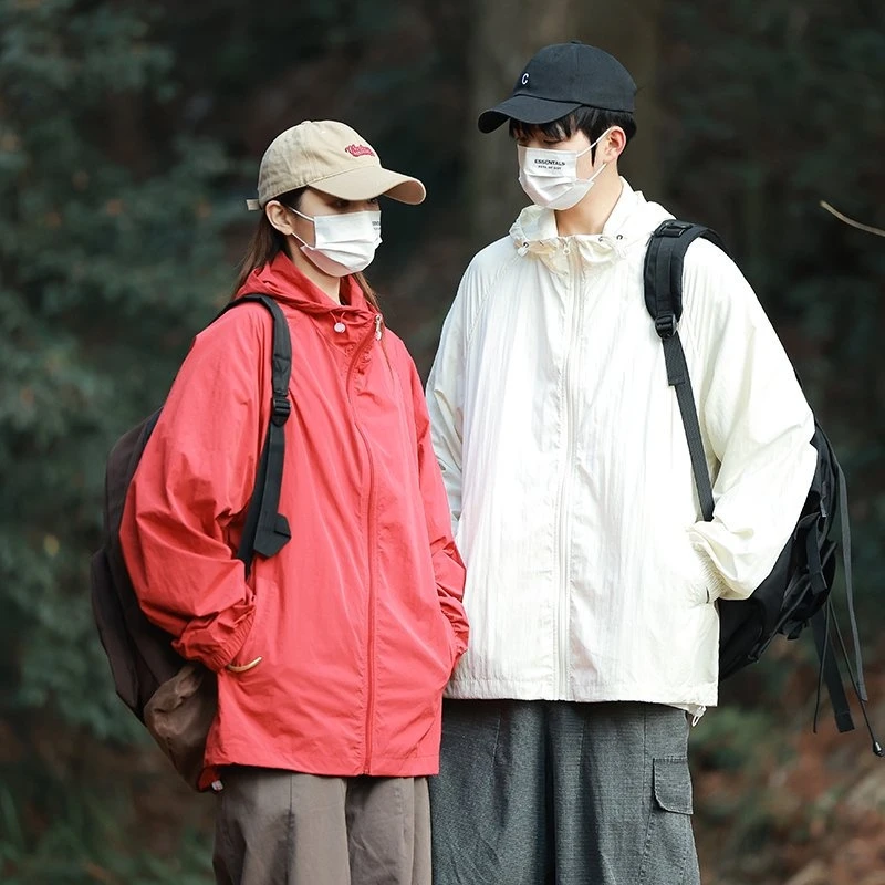 户外防晒衣男女同款休闲外套新款防紫外线连帽情侣防晒服2360