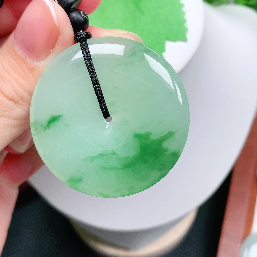 翡翠未镶嵌颈饰平安40-5.5