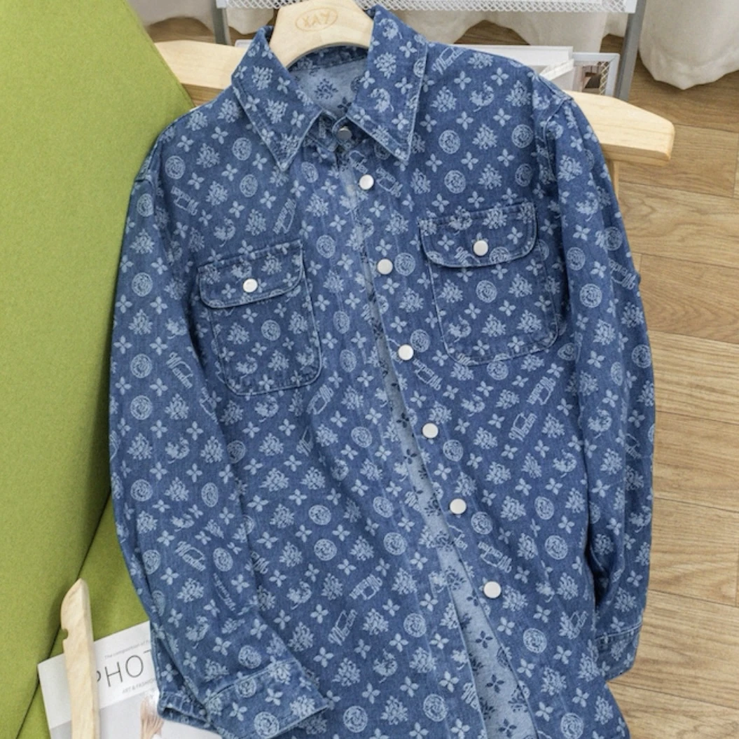 A172~~哎哟喂~牛仔衬衣