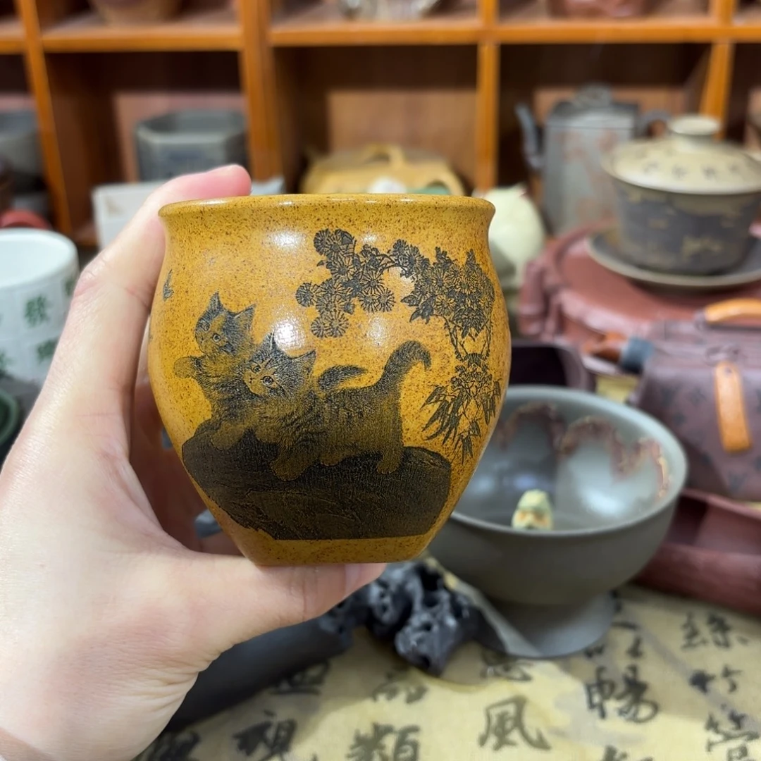 紫砂茶杯宜兴紫砂原矿茶器