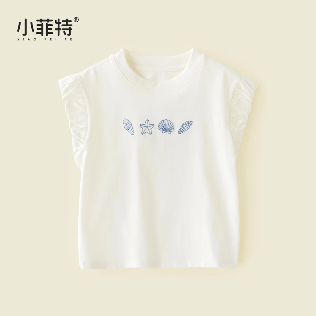 小菲特夏季新款女童背心t恤薄款韩版小女孩外穿无袖上衣JMYX52033