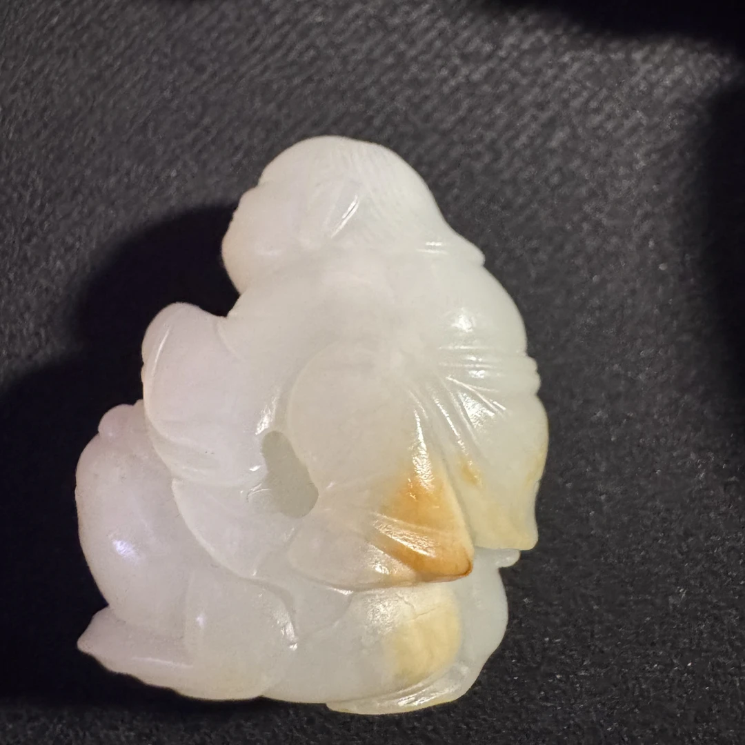 浆皮籽料，刘海戏金蝉
