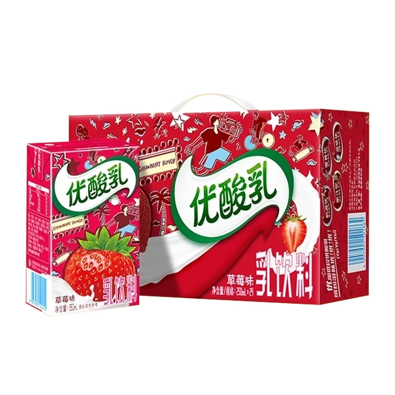 伊利优酸乳草莓味250ml*24盒喝到12月