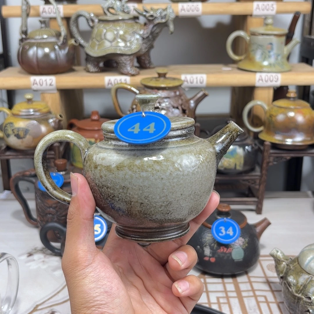 建水紫陶230cc白泥柴烧匏尊壶，古法传承纯裸坯柴烧