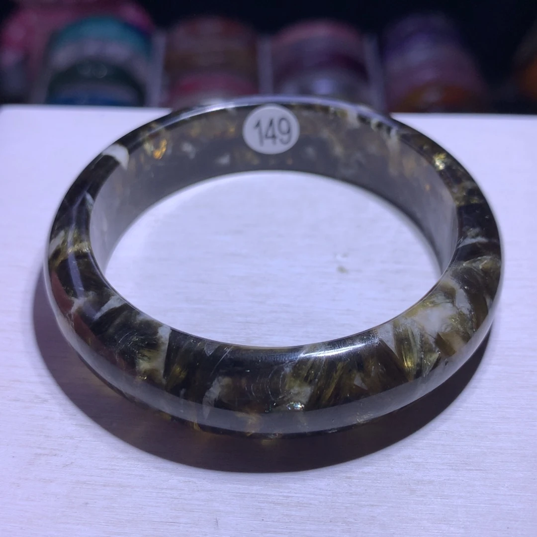 手镯水晶银S925镶嵌绿祖母56.1圈149