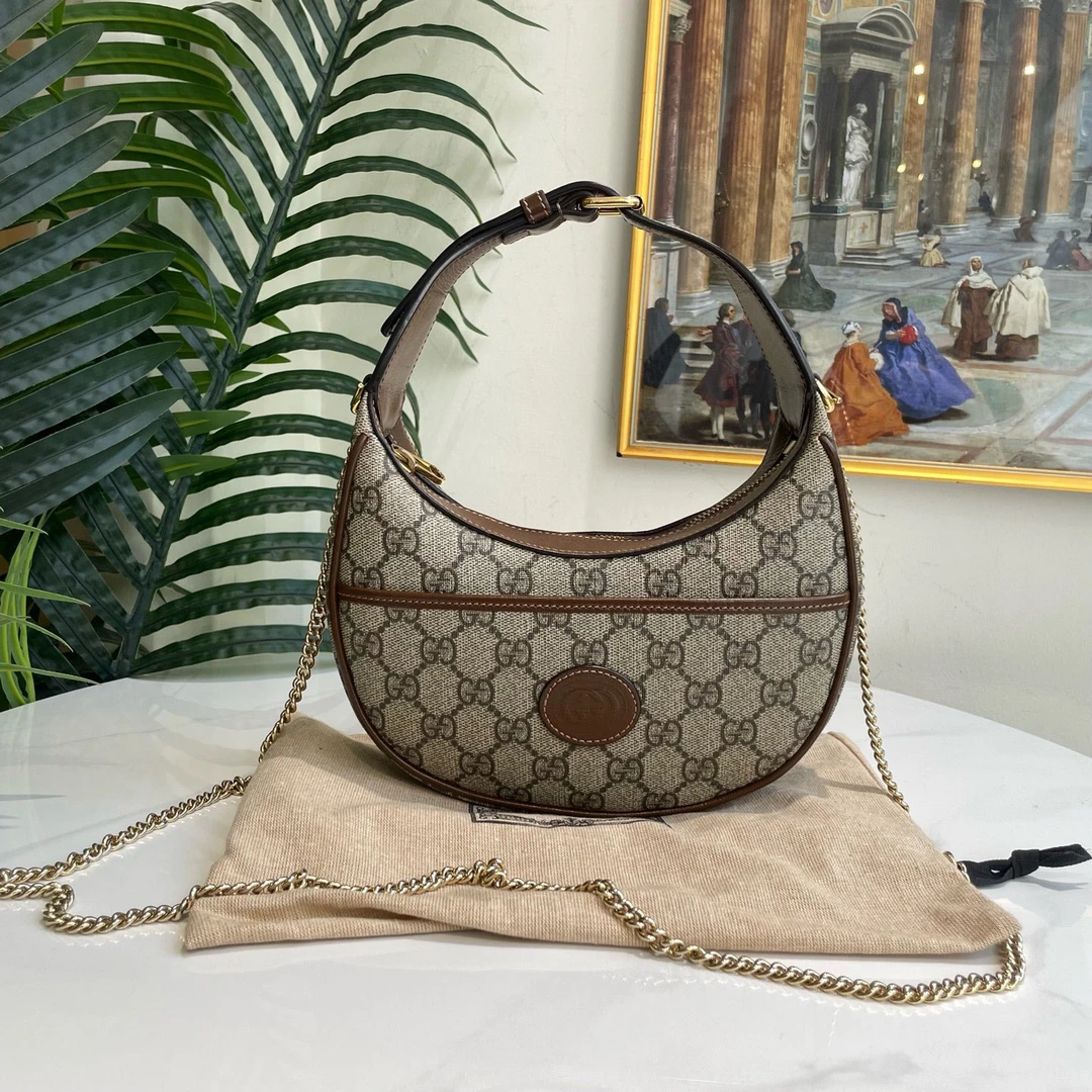 95新 GUCCI/古驰 御古屋/95700/op半月月亮包