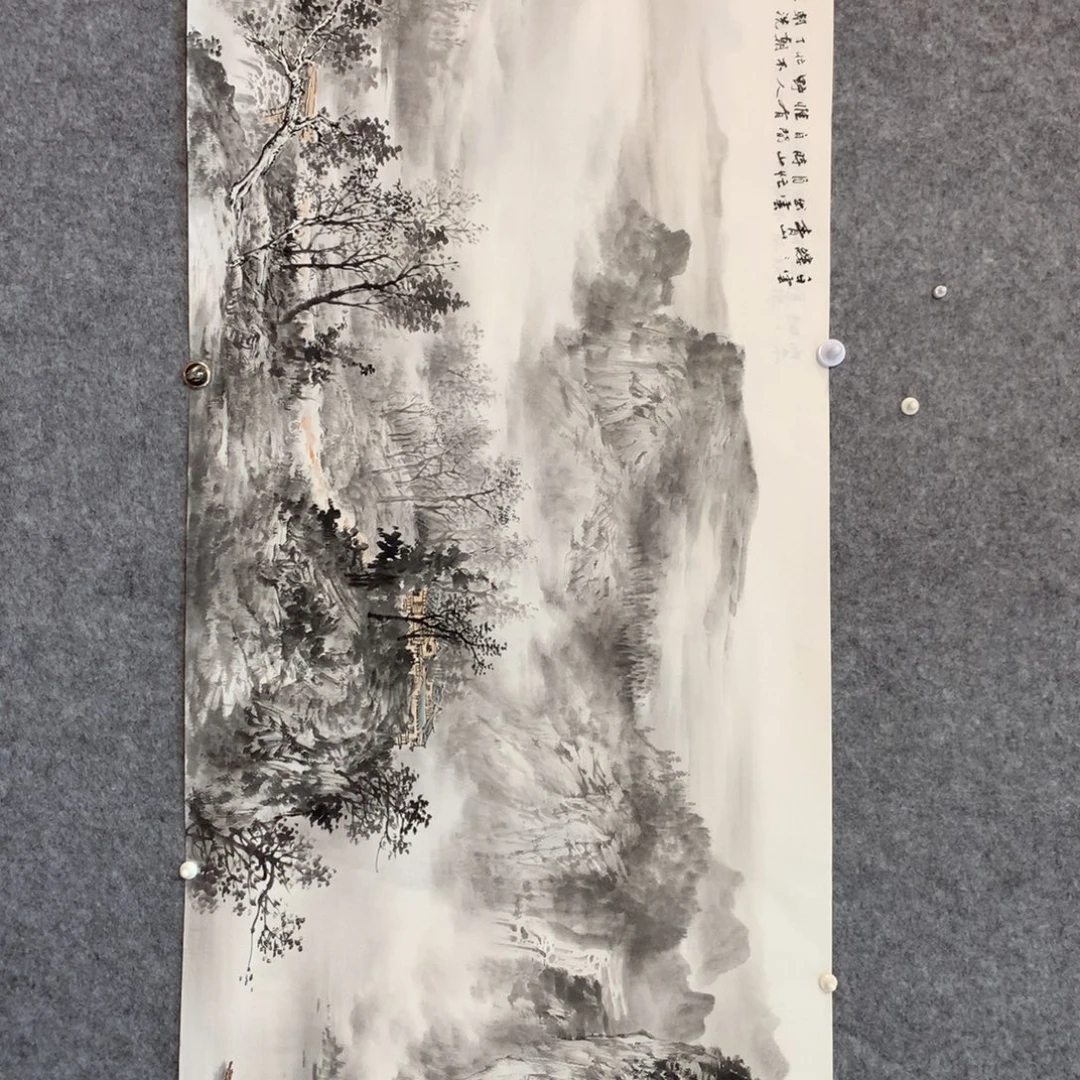 用***2国画山水作品写意