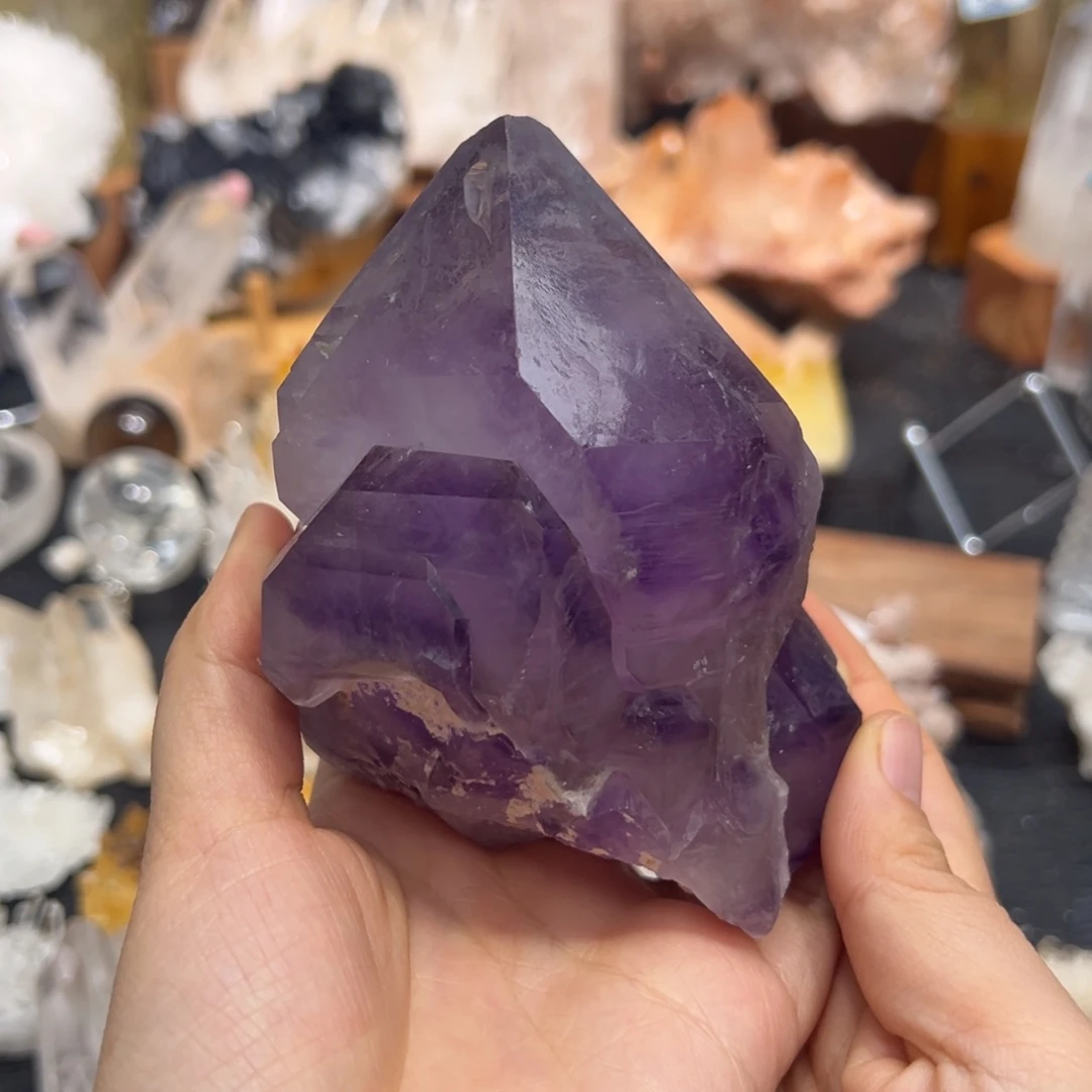 珠宝半成品水晶未镶嵌紫晶骨干