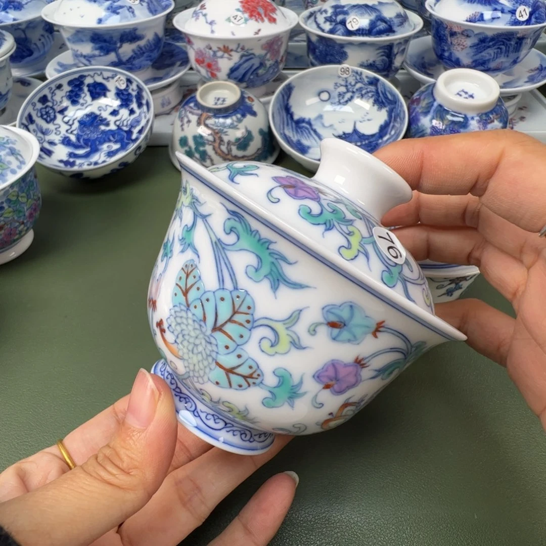 陶瓷景德镇纯手工纯手绘茶具木木76