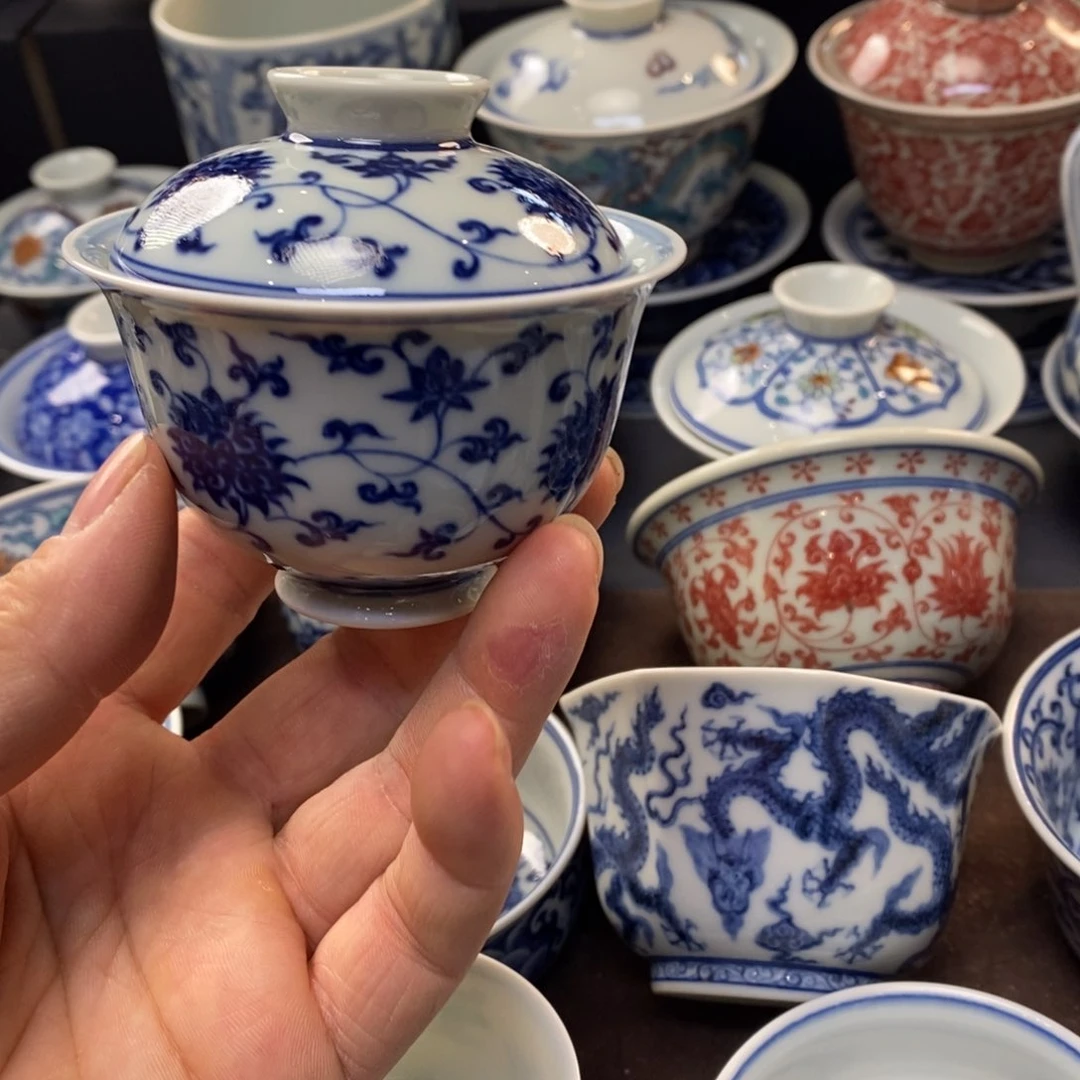 景德镇柴窑元宝盖碗