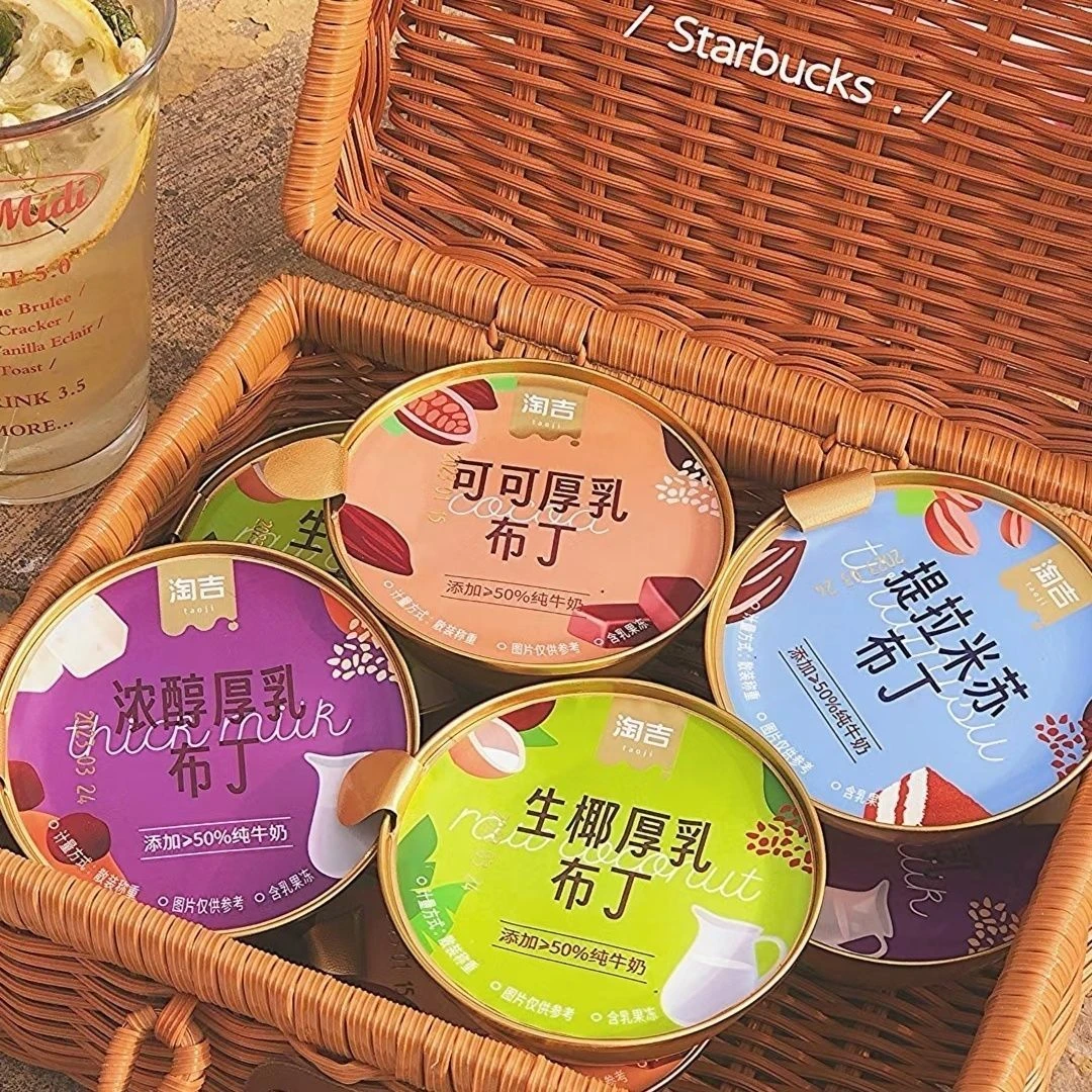 新疆西藏包邮淘吉厚乳布丁可可提拉米苏生椰子奶浓醇冰淇淋口感